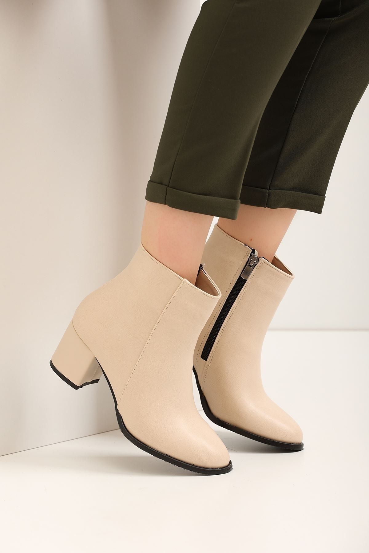 Nude colour sale ankle boots