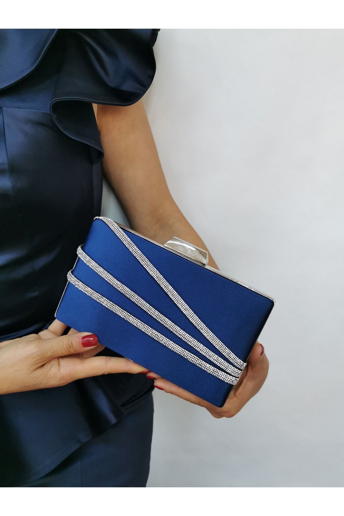 NAZART Evening Bag Dark blue Trendyol