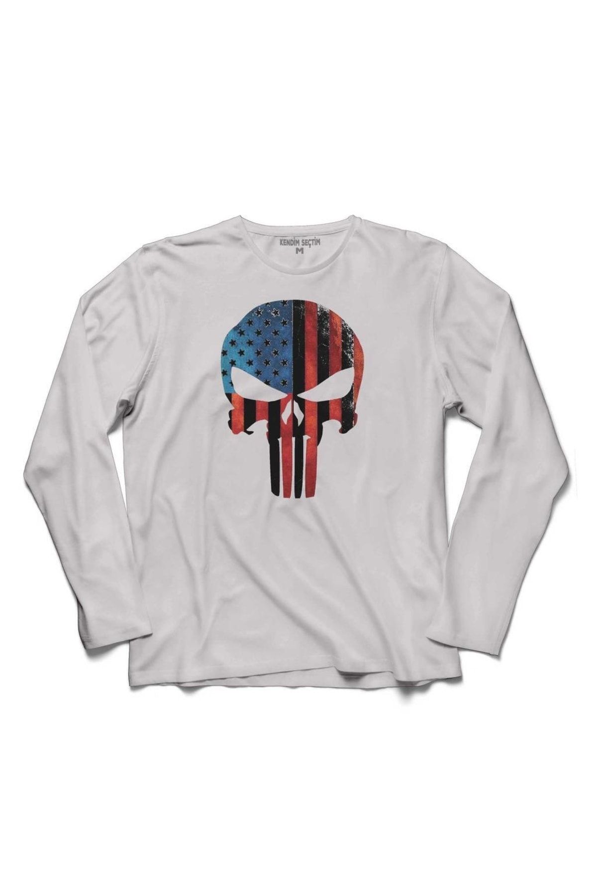 Kendim Seçtim Tricou Cu Mânecă Lungă The Crazy Punisher Punisher Frank Castle 2 Unisex - M
