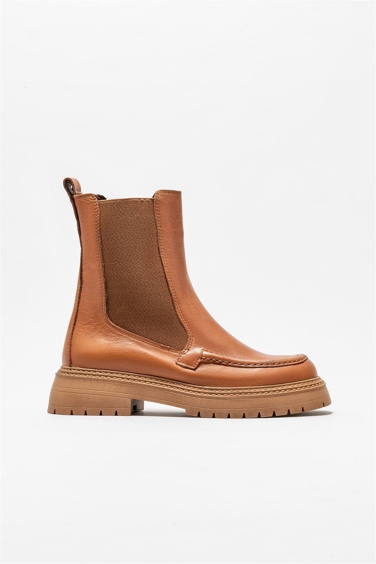 Elle Shoes Taba Deri Kadın Günlük Bot