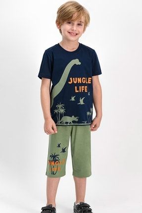 Jungle Life Lacivert Erkek Çocuk Kapri Takım RP1655-C