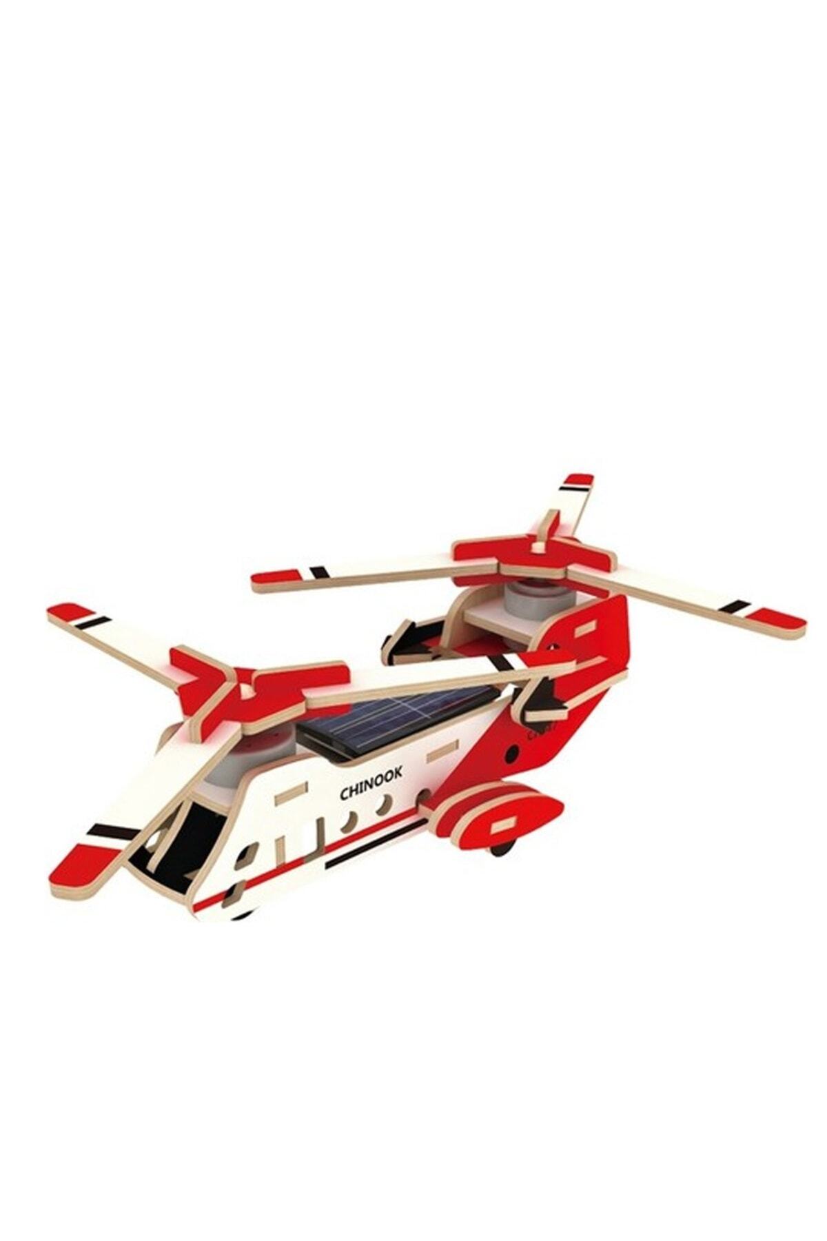 Robotime-3D Wooden Puzzle Solar Powered Double Propeller Helicopter-P320S 2