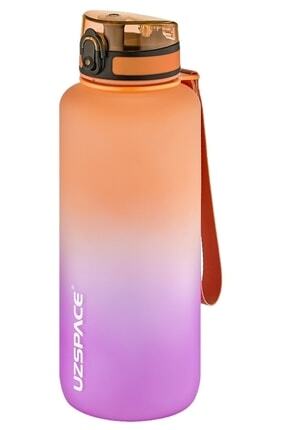 Uzspace 1500ml Spor Su Şişesi Zaman Işaretleyici Çift Renk Taşınabilir Sızdır...