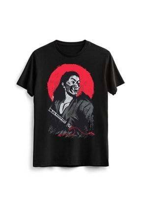 Unisex Erkek Kadın Male Samuray Savaşçı Baskılı Tasarım Tişört Tshirt T-shirt 00214