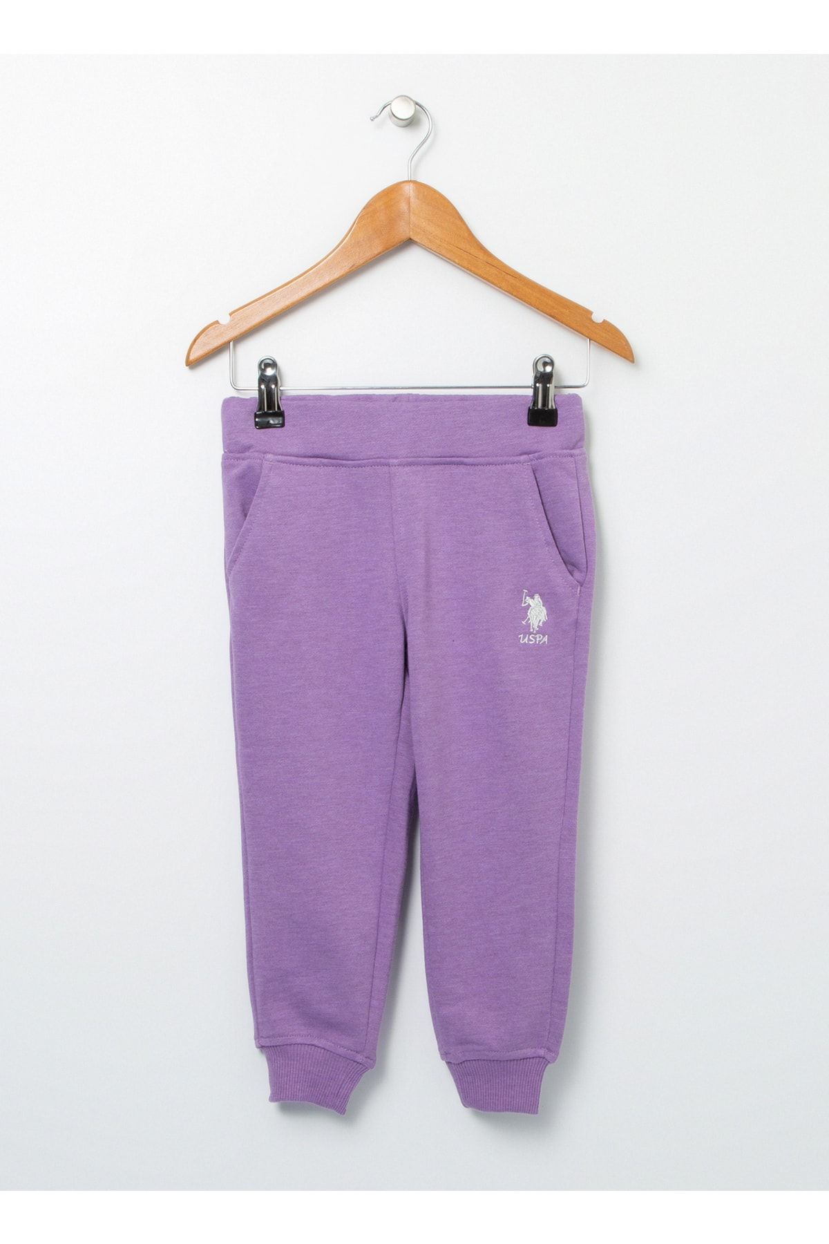 شلوار ورزشی دخترانه صورتی الاستیک U.S. Polo Assn.