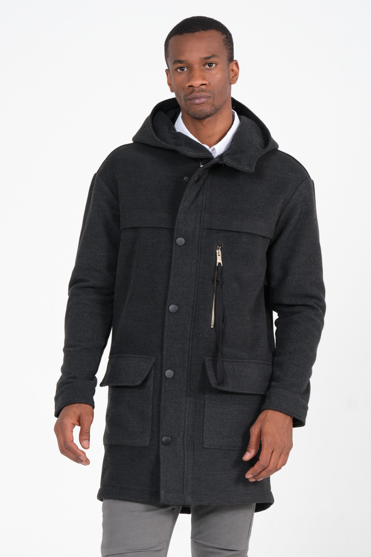 Ex-pent  Kapüşonlu Cepli Kaban - Görsel 8