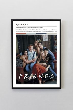 Friends Dizisi Siyah Çerçeveli Tasarım Poster Tablo FRNDS00001