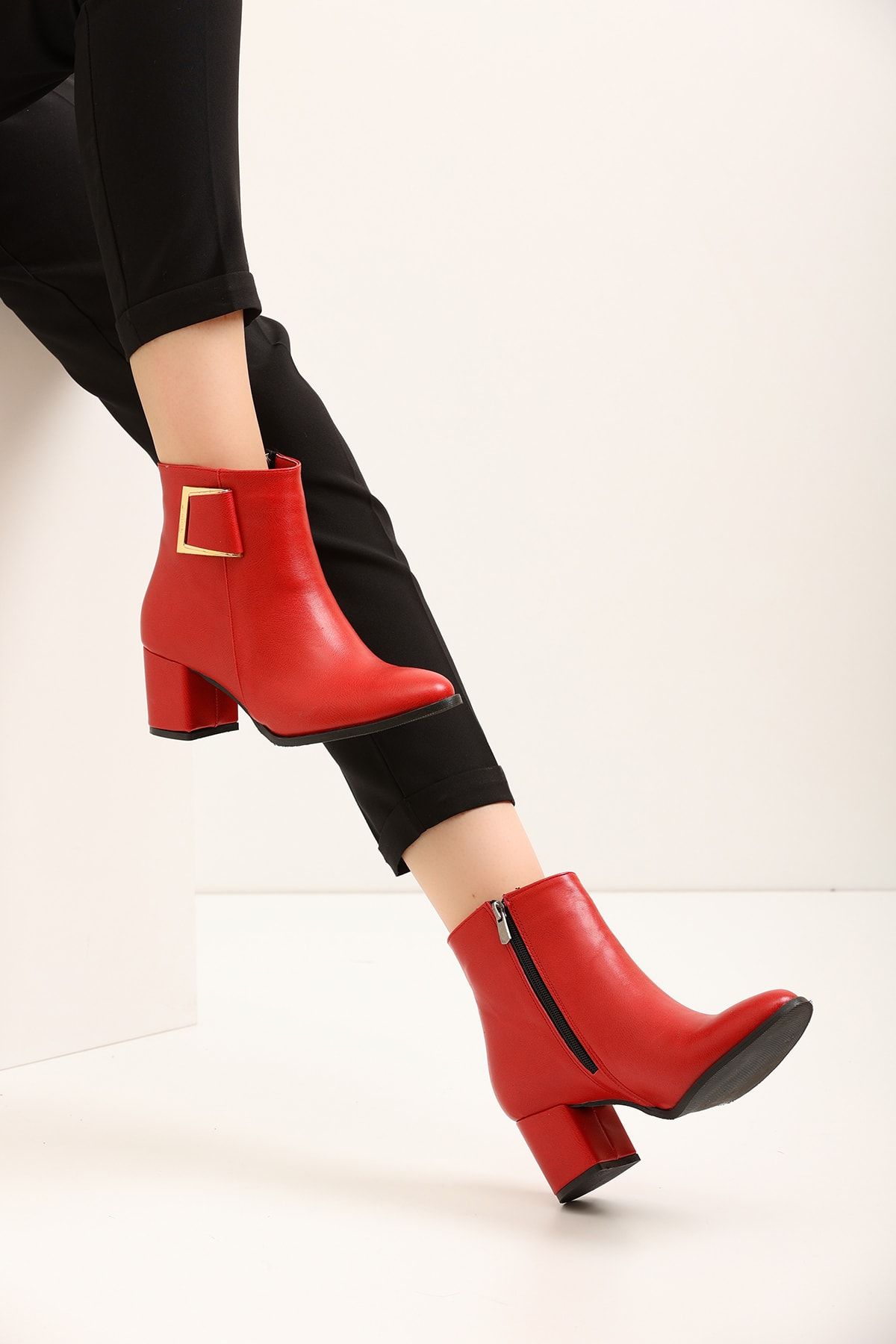 New look red ankle boots online