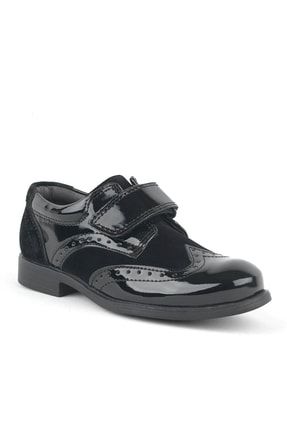 Siyah Rugan Cırtlı Klasik Erkek Çocuk Abiye Ayakkabı TX5D09CB5842