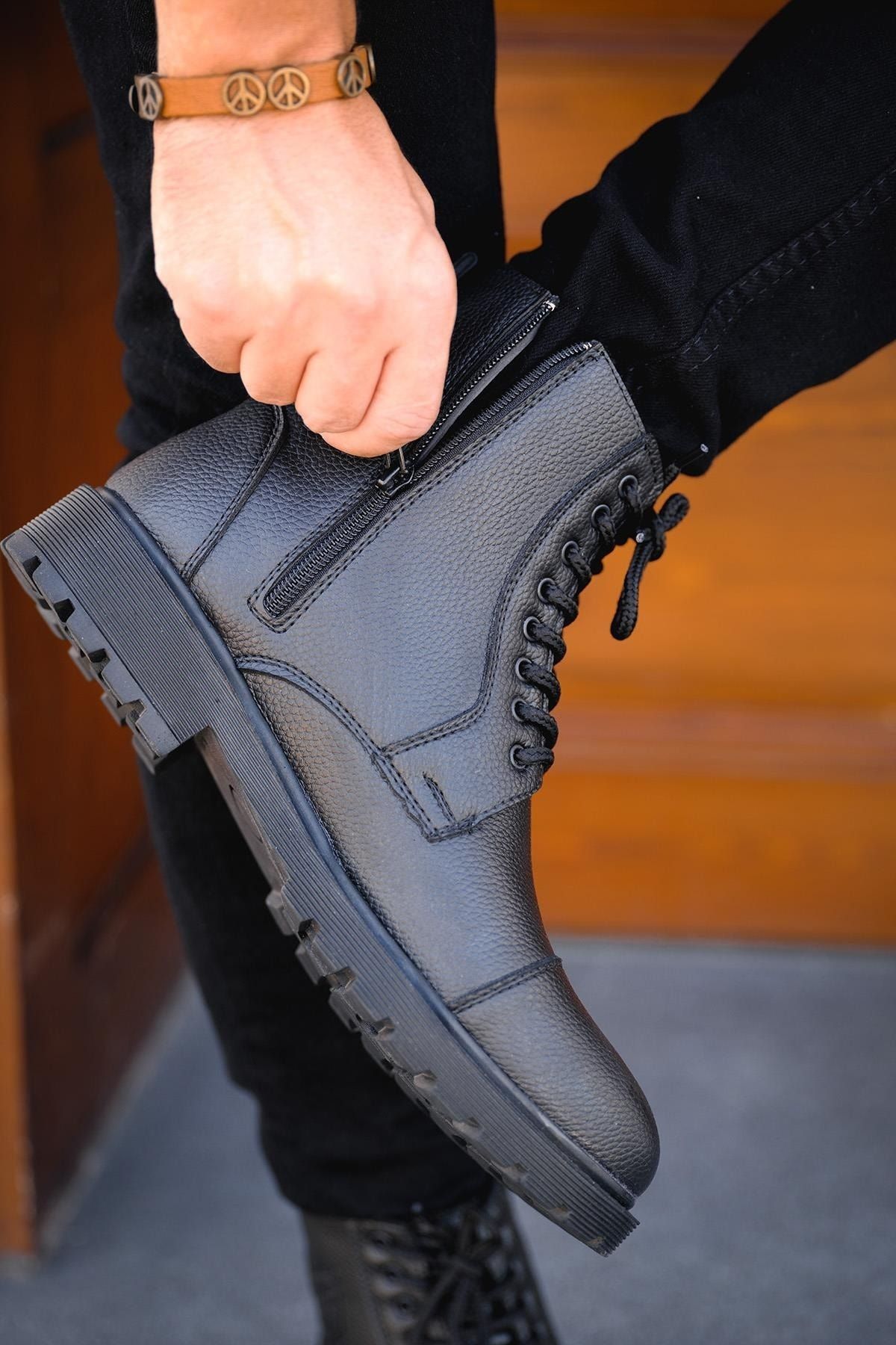 Oksit Ankle Boots - Khaki - Flat - Trendyol