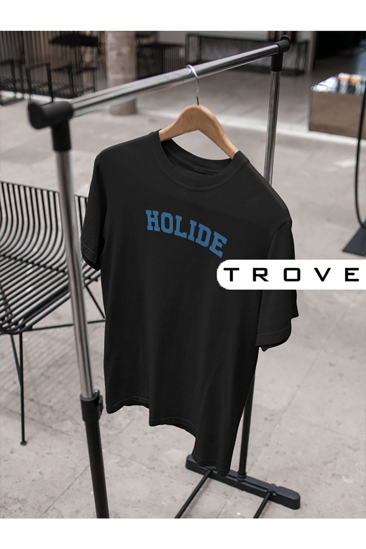 TROVE Unisex Women Men Holide Holiday Gift 100% Cotton Black White T-shirt  - Trendyol