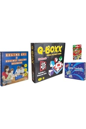 Q-boxx , Kelime Avı Ve Kelime Bulmaca, Eğitici Tombala Hayvanlar Serisi Ve Uno Junior (4'LÜ SET) 180