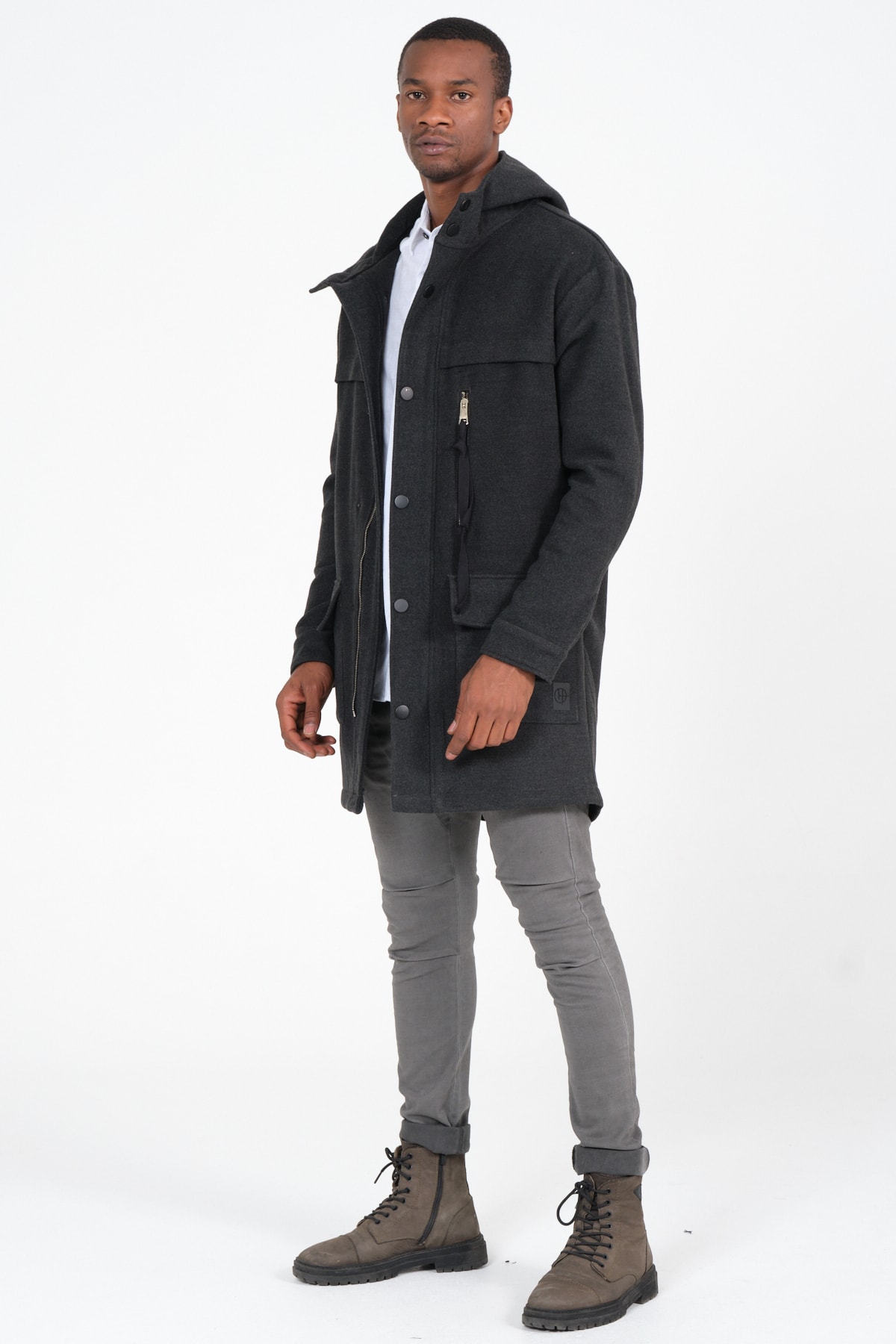 Ex-pent  Kapüşonlu Cepli Kaban - Görsel 2