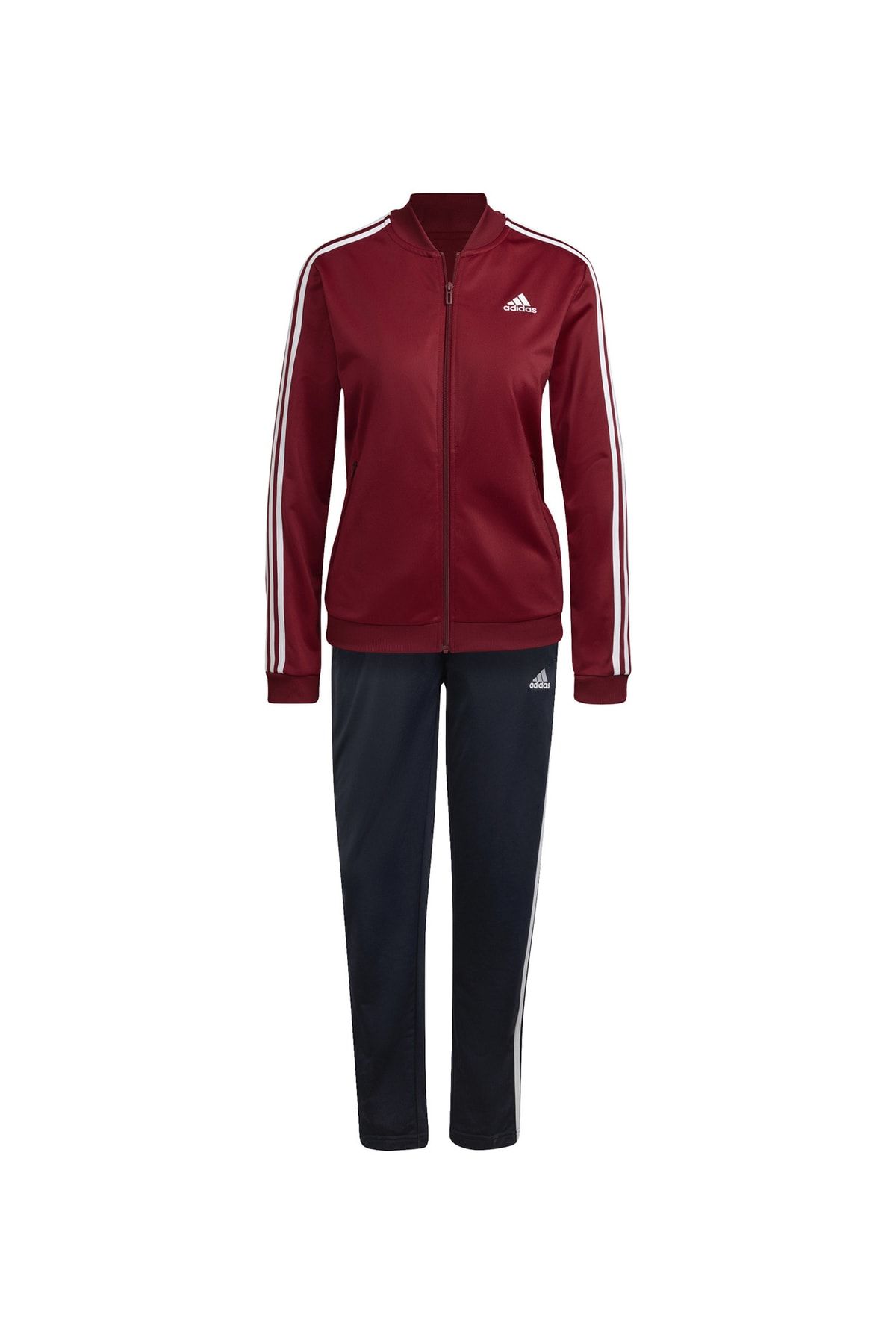 Adidas womens burgundy shop tracksuit