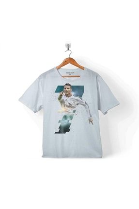Erkek Çocuk Cristiano Ronaldo Real Madrid Cr7 Gol Kralı 4 Baskılı T-Shirt T03B1195