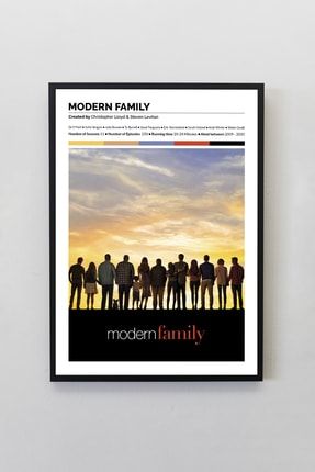 Modern Family Dizisi Siyah Çerçeveli Poster Tablo MDRNF00001