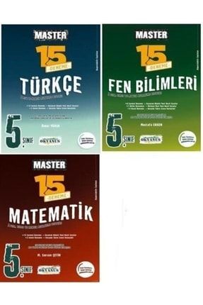 5.sınıf Master Türkçe | Fen Bilimleri | Matematik Deneme Seti 97860579841256