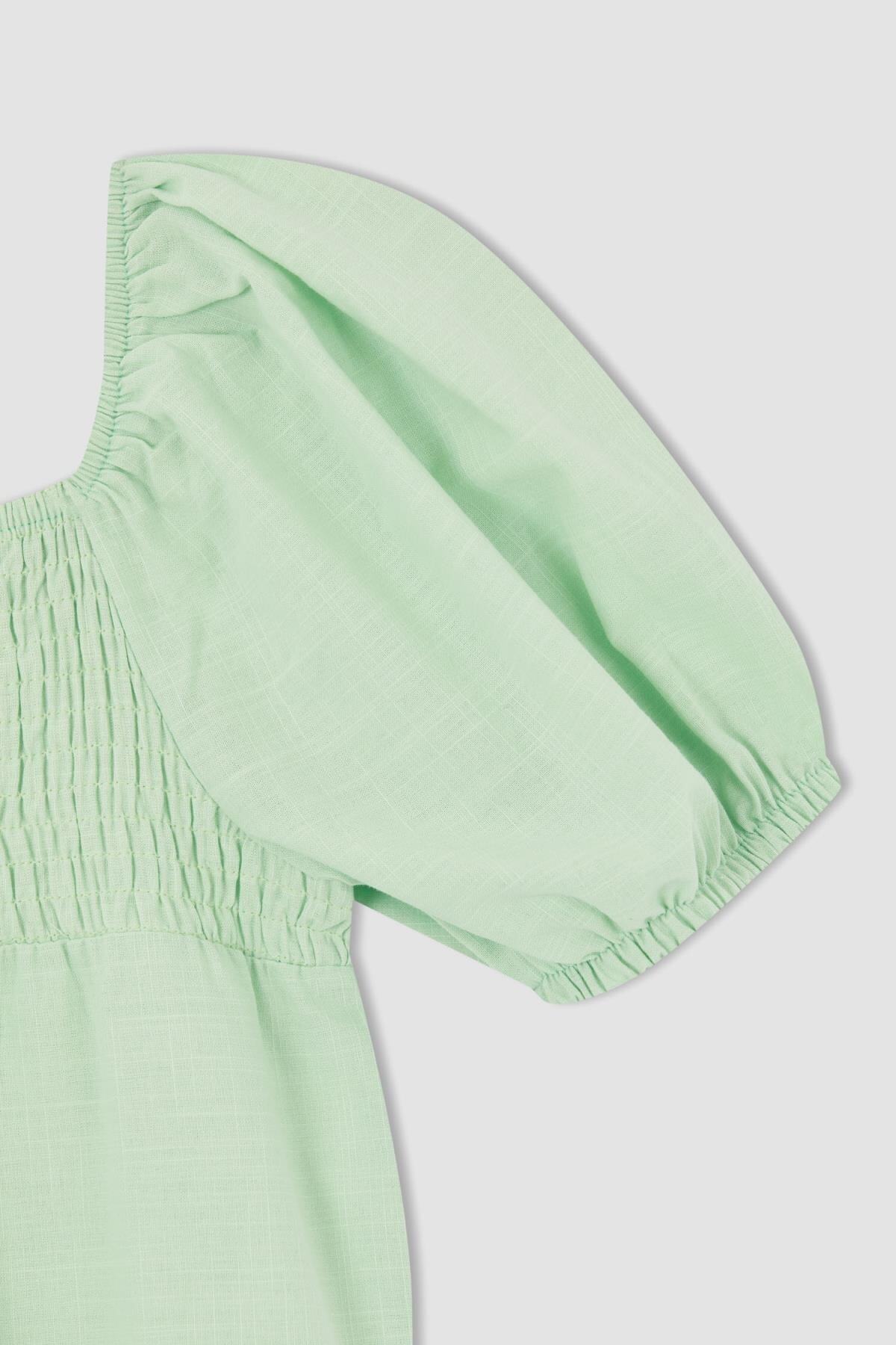 لباس مجلسی دخترانه فیروزه دفکتوDefacto | X6983A622SM اورجینال - تصویر 5