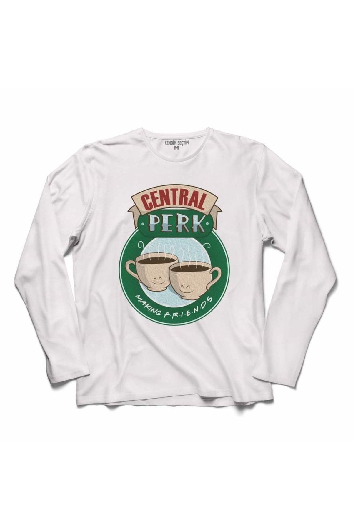 Kendim Se tim Central Perk Making Friends Logo Long Sleeve T Shirt