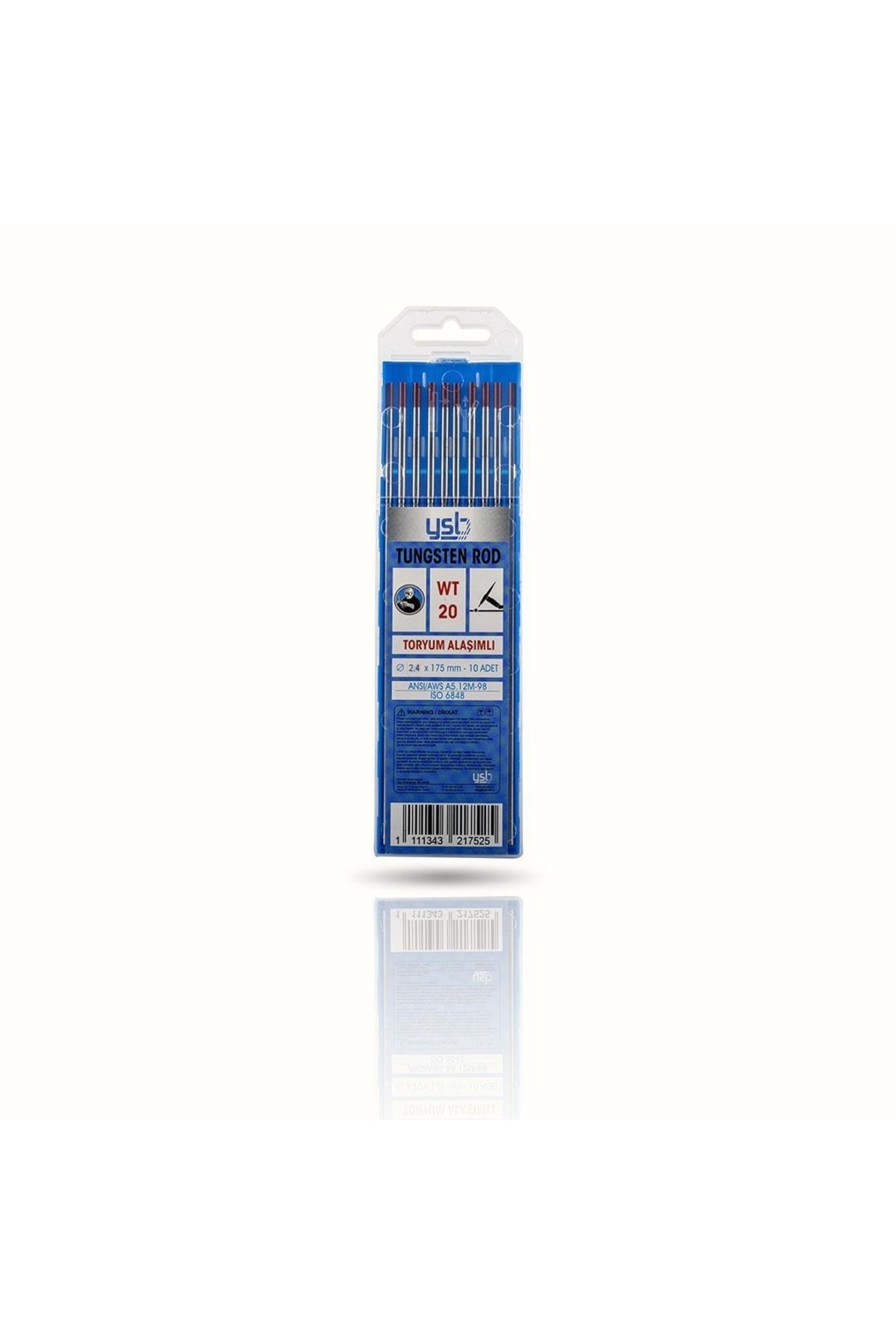 YSB MasterStroke Ysb Toryum Alaşımlı Elektrod Wt 20 Kırmızı Tungsten 2.40 X 175 Mm (10 Adet)