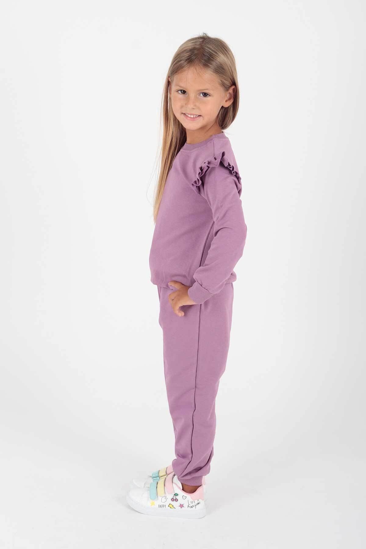 AHENG M Girl s Ruffle Tracksuit Set Ak2203 Trendyol