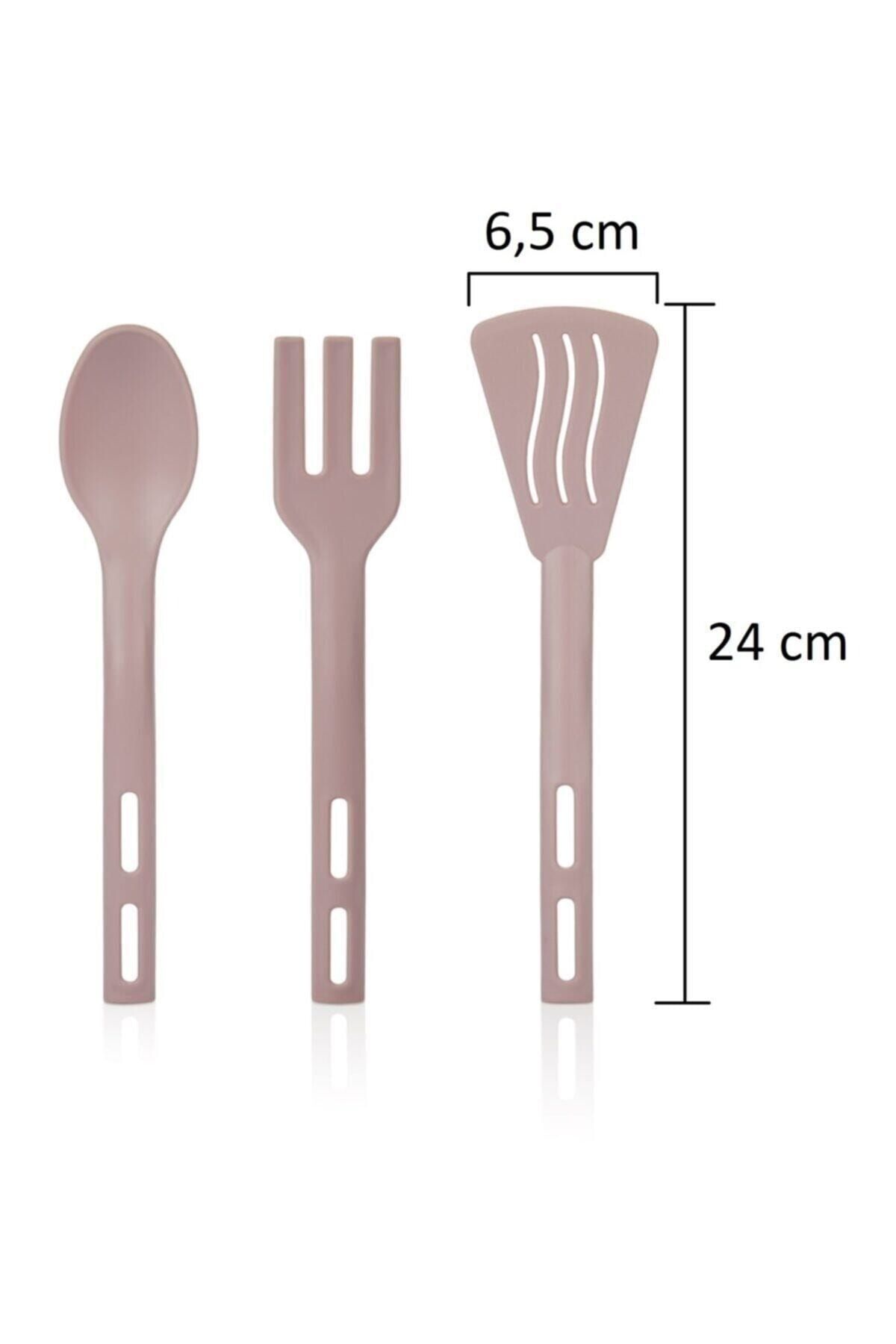 DEMPA-Serving Set 3 Spoon, Spatula and Fork Suitable for Microwave Use 3