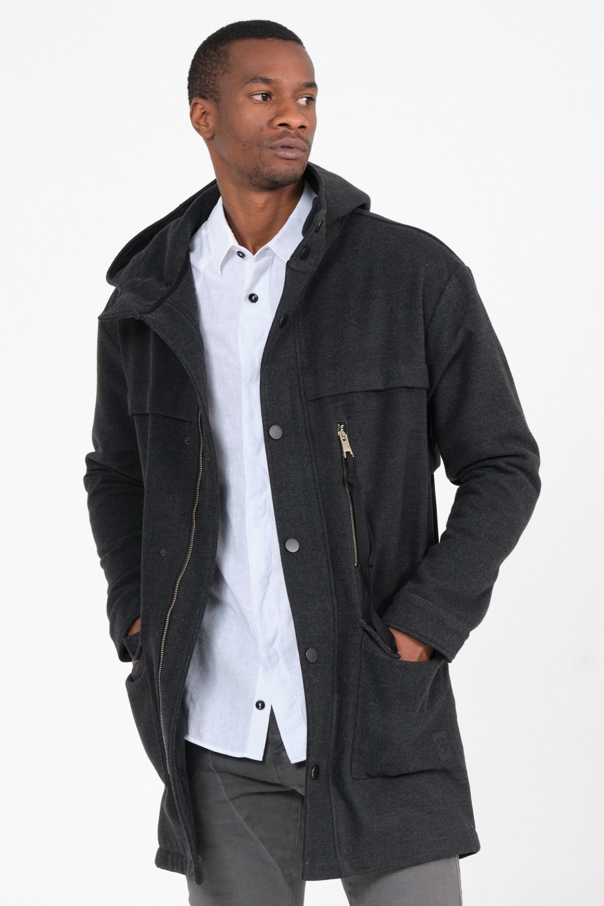 Ex-pent  Kapüşonlu Cepli Kaban - Görsel 3