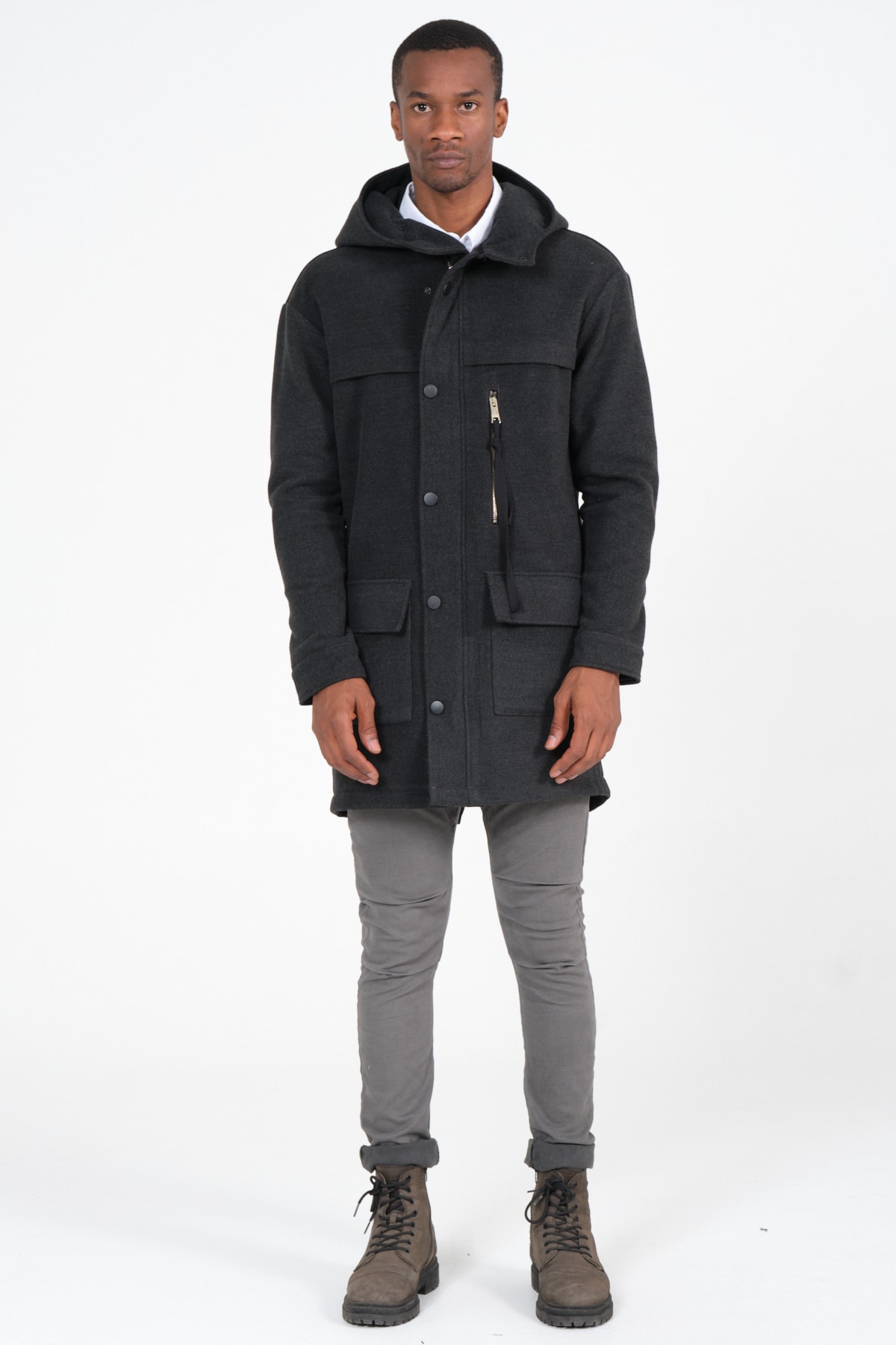 Ex-pent  Kapüşonlu Cepli Kaban - Görsel 7