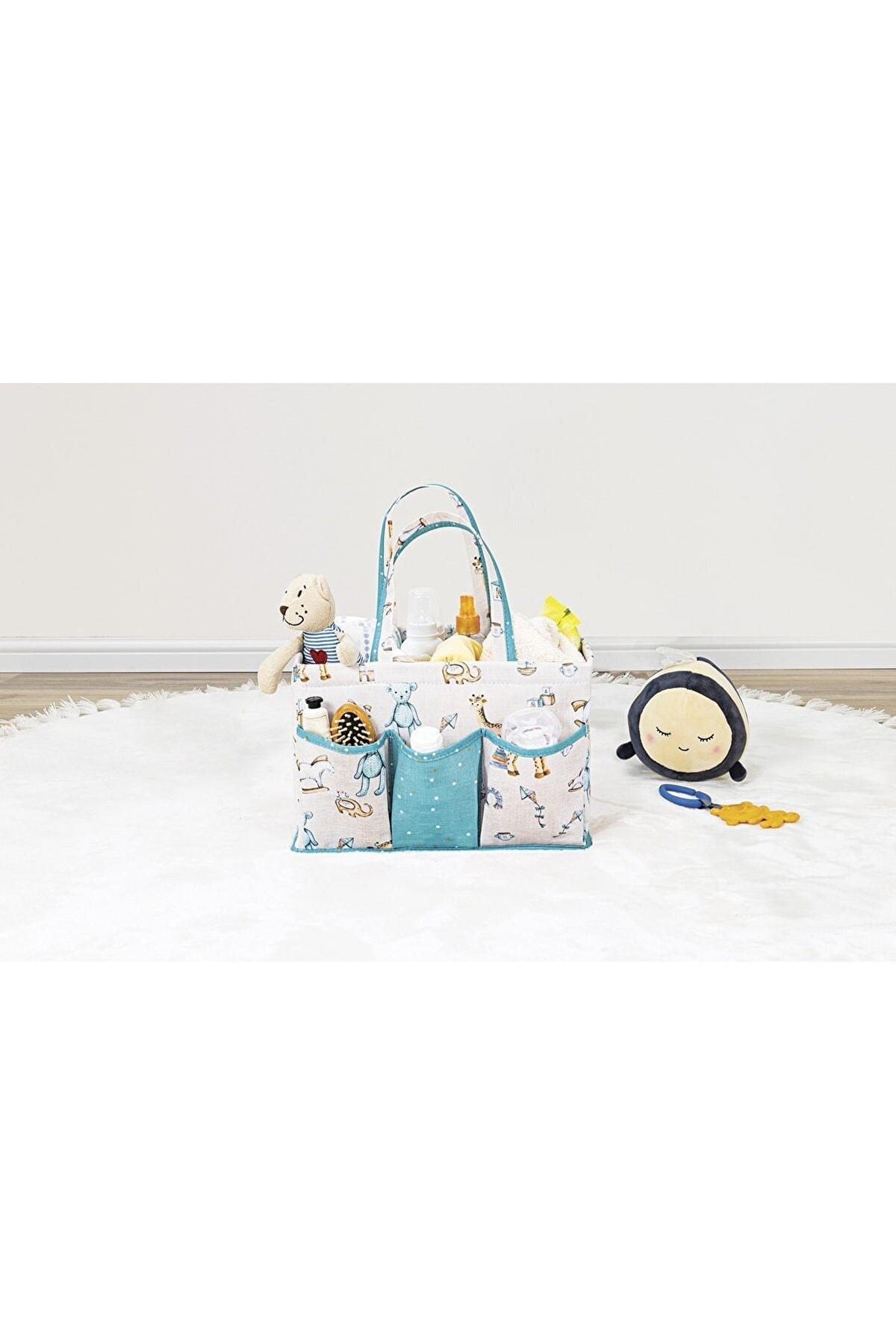 Özlem Toys Bebek Bakım Çantası Alt Değişim Bakım Çantası (2 Lİ BAKIM SET MAVİ RENK) fotoğrafı 3 (önizleme)