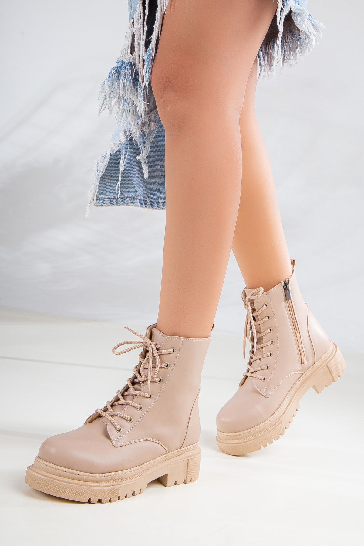 Bottines discount beige pimkie