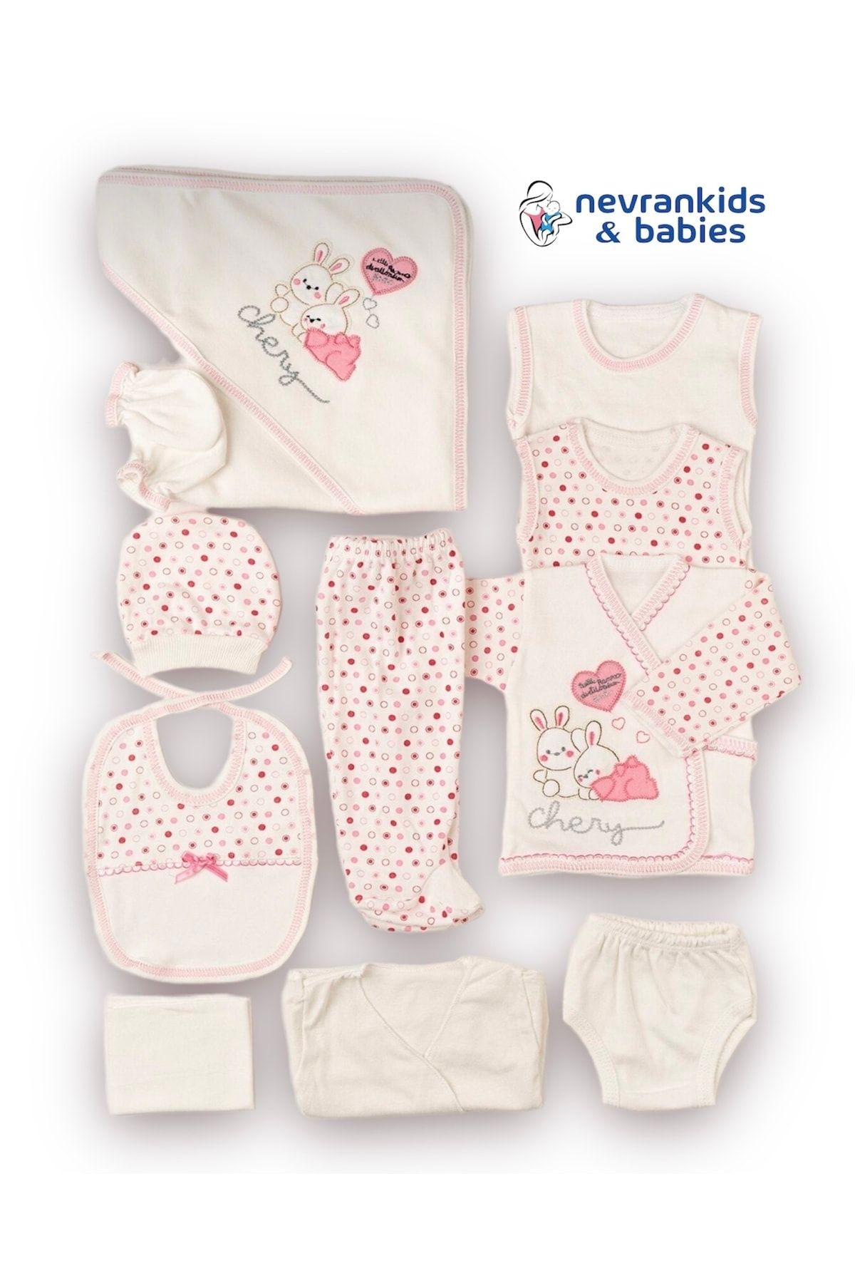 nevrankids Cotton Baby Pink Rabbit, 11 упаковок, выпуск для больниц hsteneçkş9