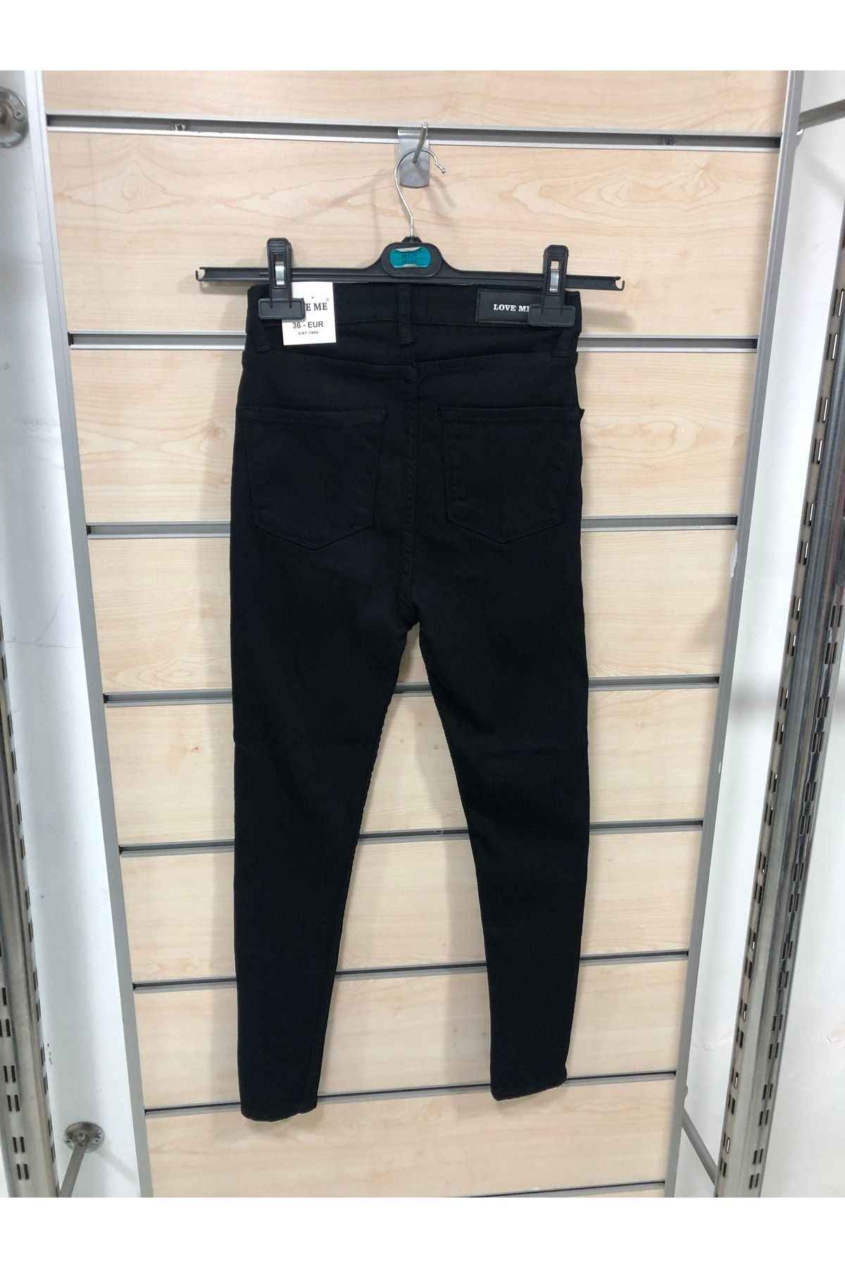 Love Me Siyah Ekstra Yüksek Bel Skinny Jeans