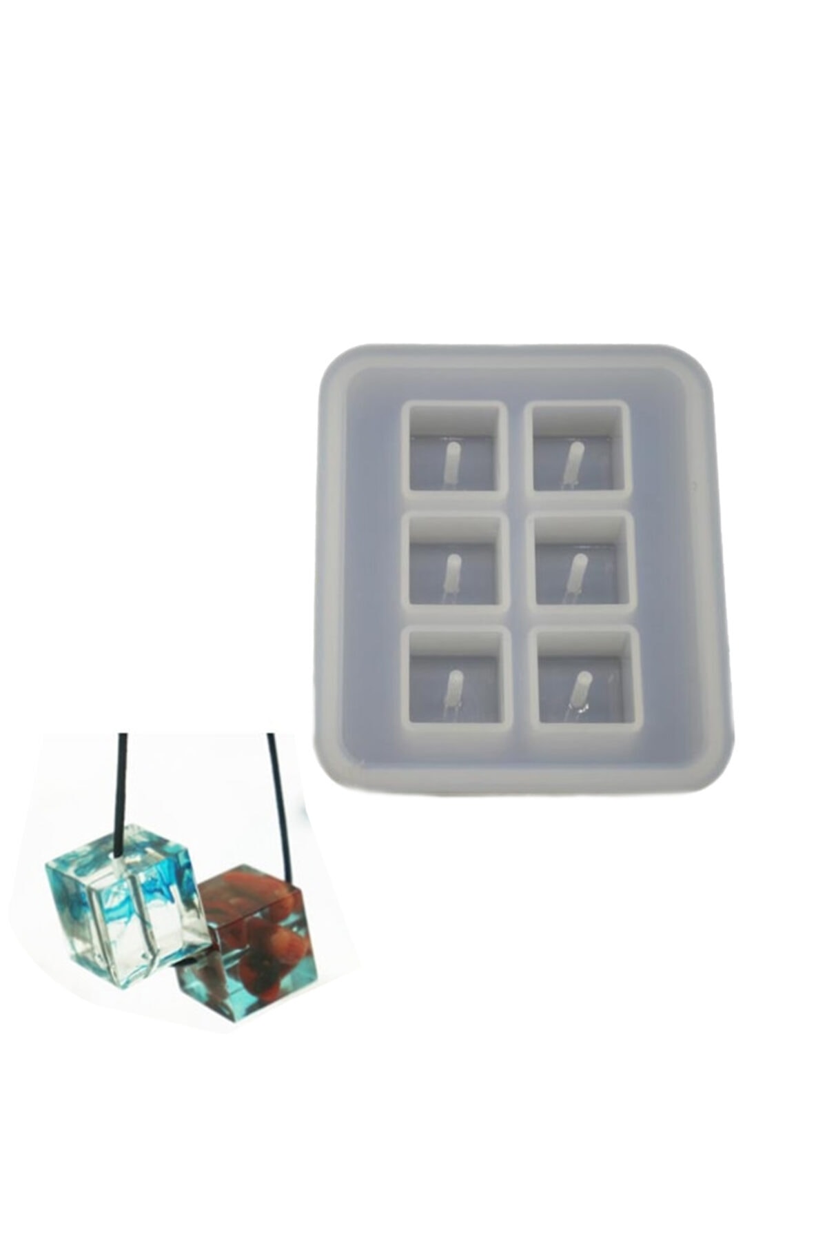Epoxy Silicone Mold Cube Model 16 Mm 6 Pieces