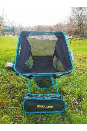 Kamp Sandalyesi Katlanır 3 Cepli Portatif Çantalı 150 kg Taşıma Kapasitesi Turkuaz 03964-k