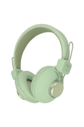 Gjby Kablolu Mikrofonlu Kulak Üstü Katlanabilir Yüksek Ses Kulaklık Su Yeşili Çocuk Genç BLPLGJBYKUK