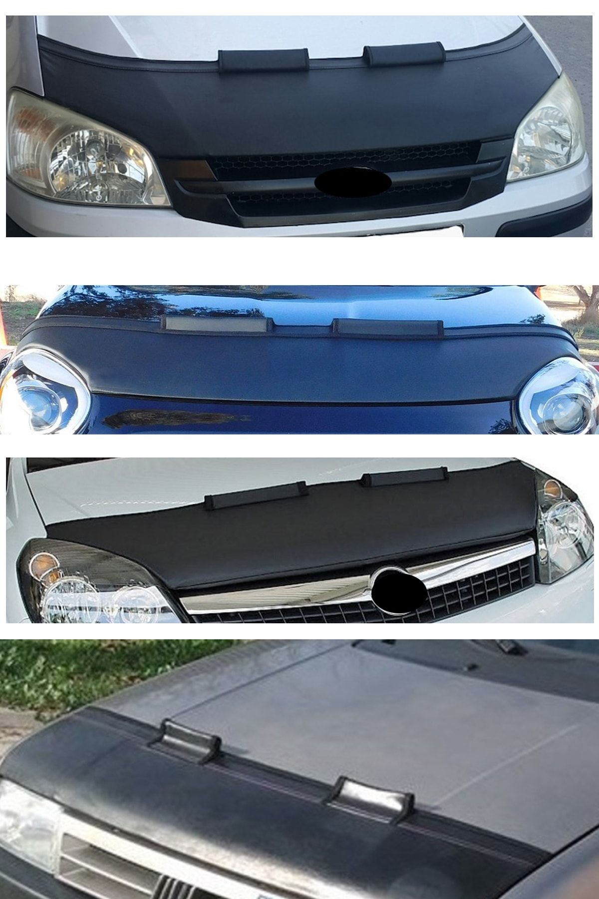 AutoFresh-Fiat Punto 2009 Front Hood Protective Leather Mask - Tuning Modified Model 1