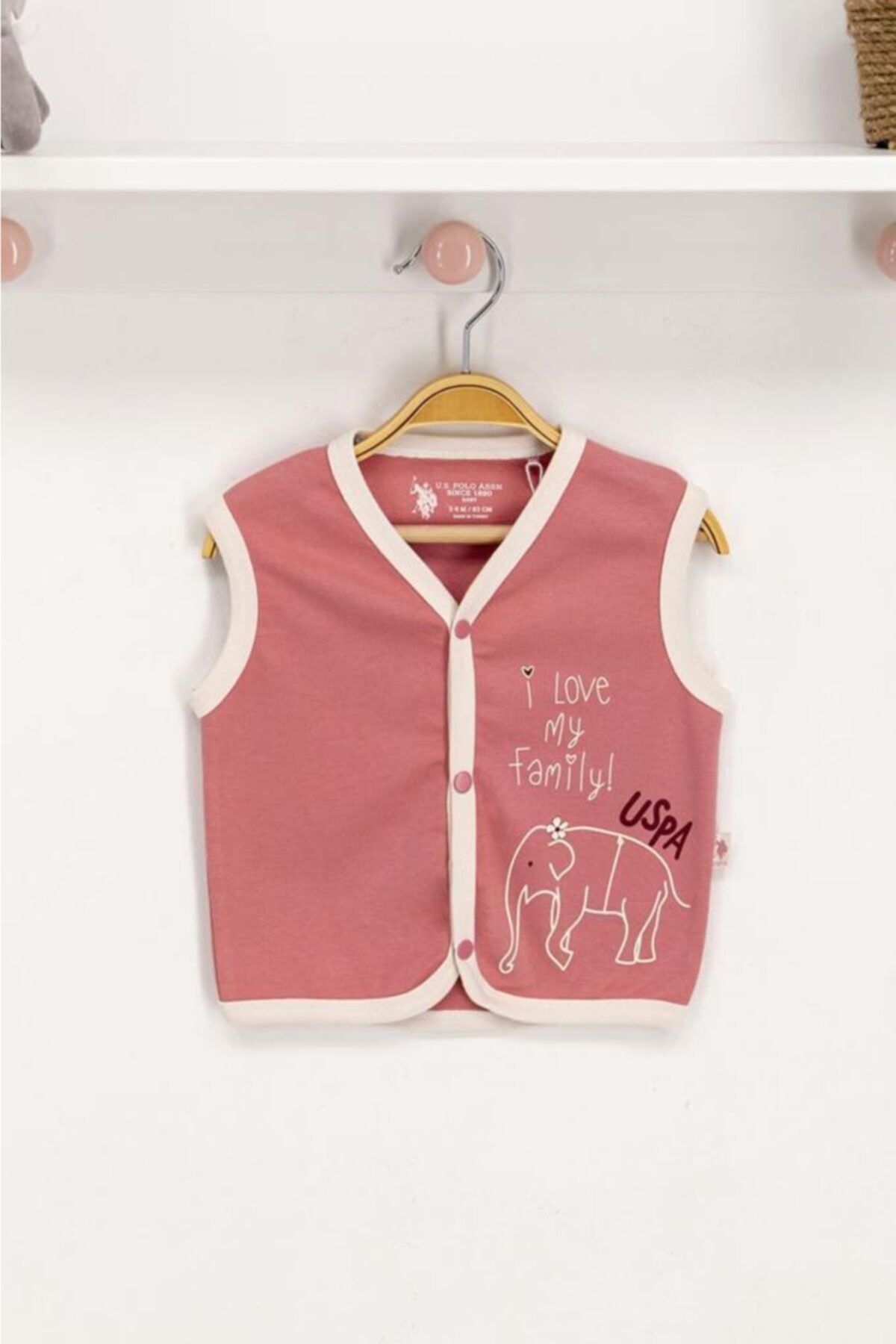 U.S. Polo Assn. Baby Boy Pink Vest Trendyol