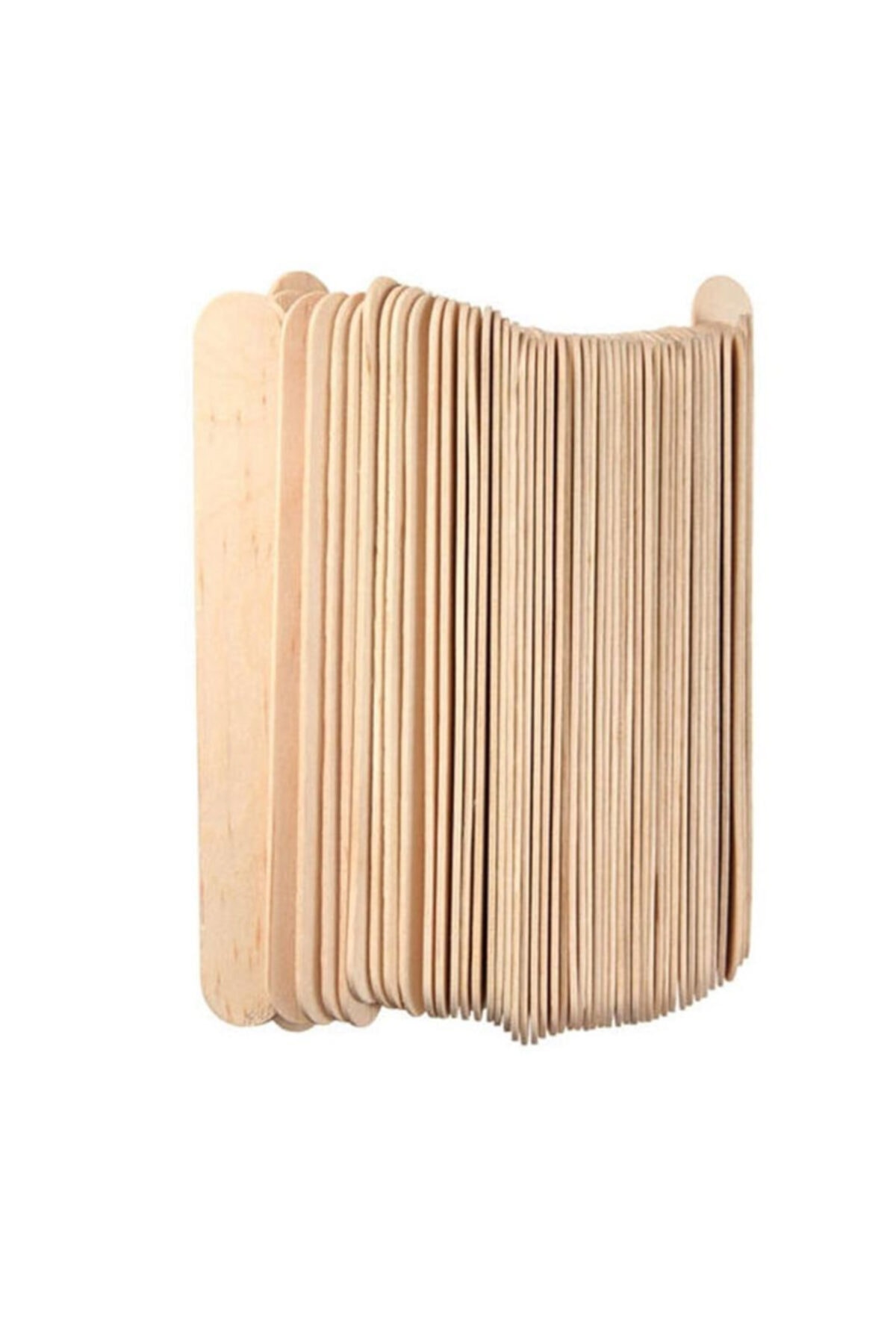 Genel Markalar Doğal Natural Ahşap Ağda Spatulası Geniş 100 Adet