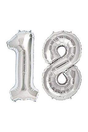 Folyo Balon - 18 Yaş - Doğum Günü - Gümüş - 70cm NY001498