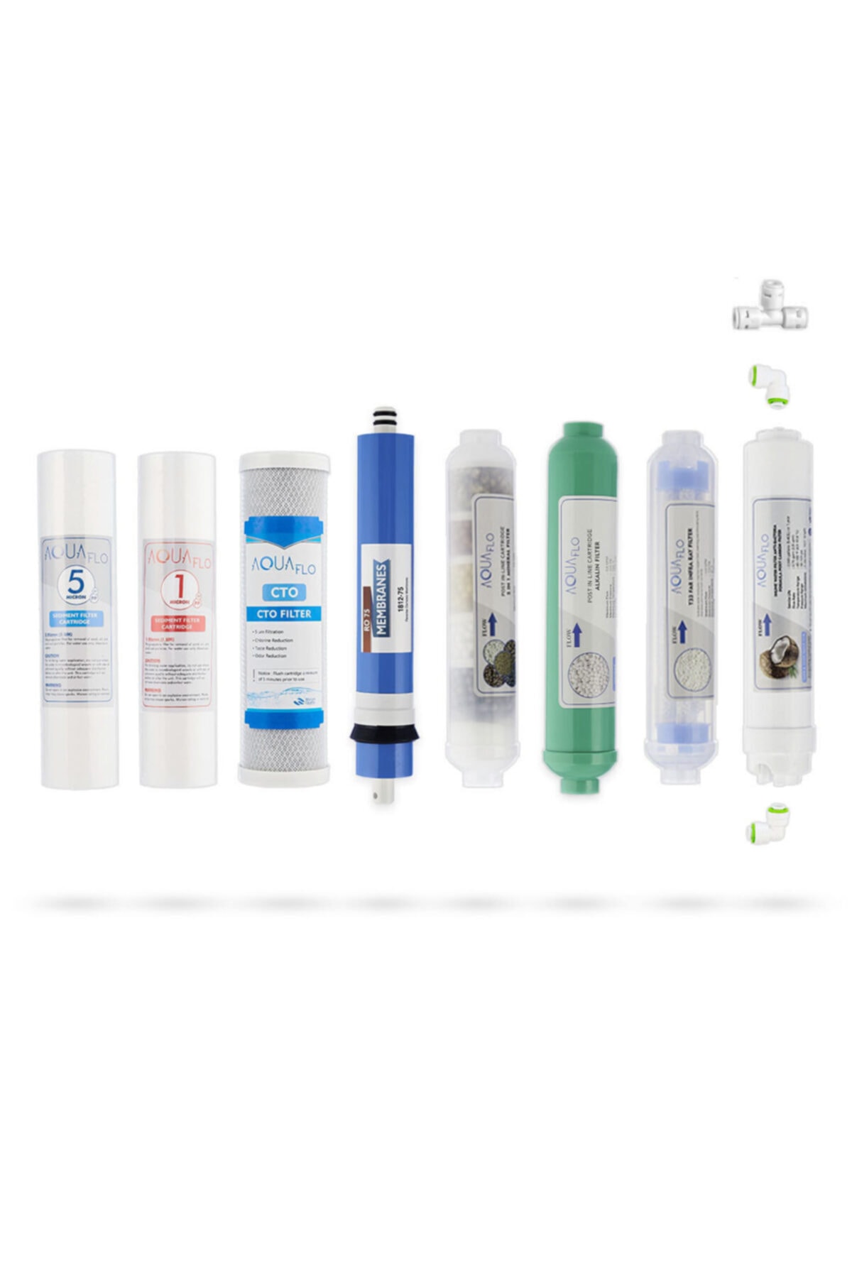 Mil Açık Kasa Su Arıtma Cihazı 12li Filtresi Aquaflo Membran Set