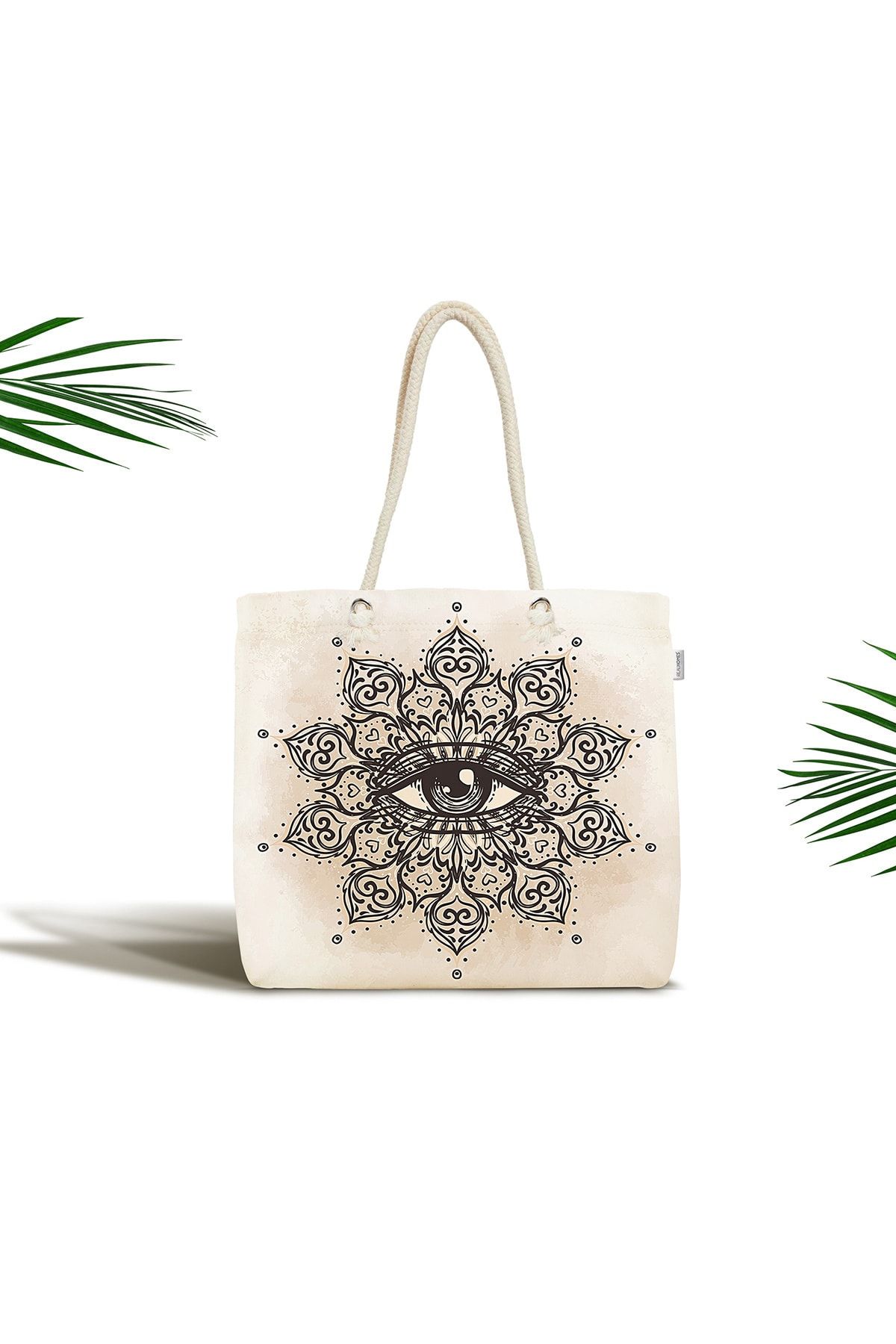 Realhomes Geantă De Plajă Cu Fermoar Cu Motiv Cu Flori Cu Design Special Unisex - One Size