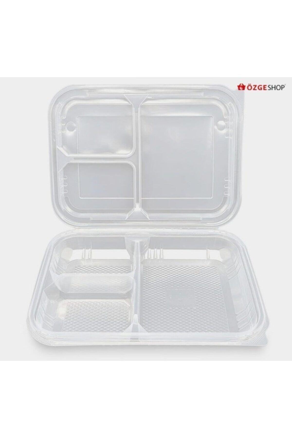 Kapaklı 3 Bölmeli Kebap ve Döner Kabı 75 Adet — Koksal Pack — Ev Tüketim Malzemesi