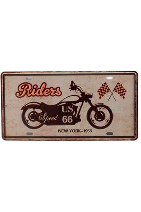 Vintage Riders Motorcycle Metal Plaka Levha 15x30 cm 1530mcriders