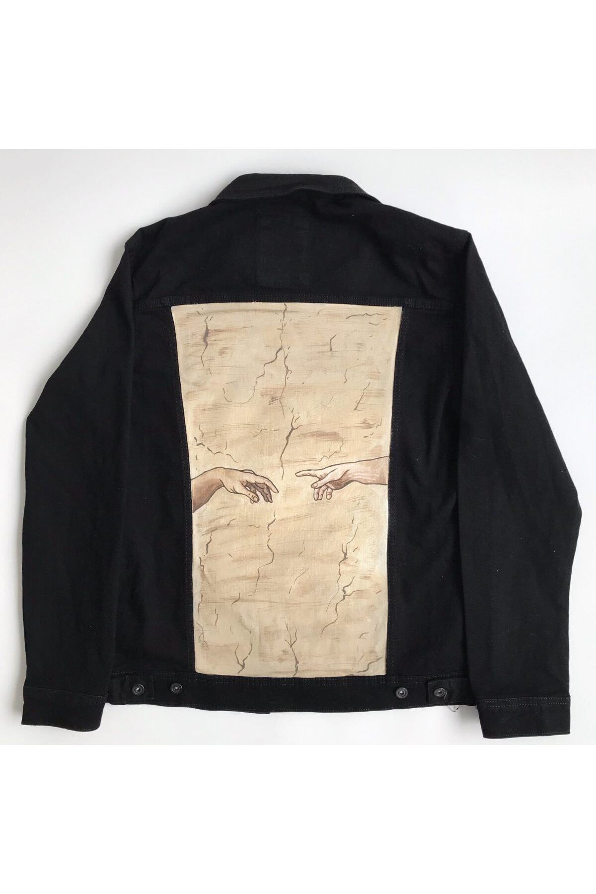 کت جین یونیسکس مشکی Creation Of Man Hello Stranger