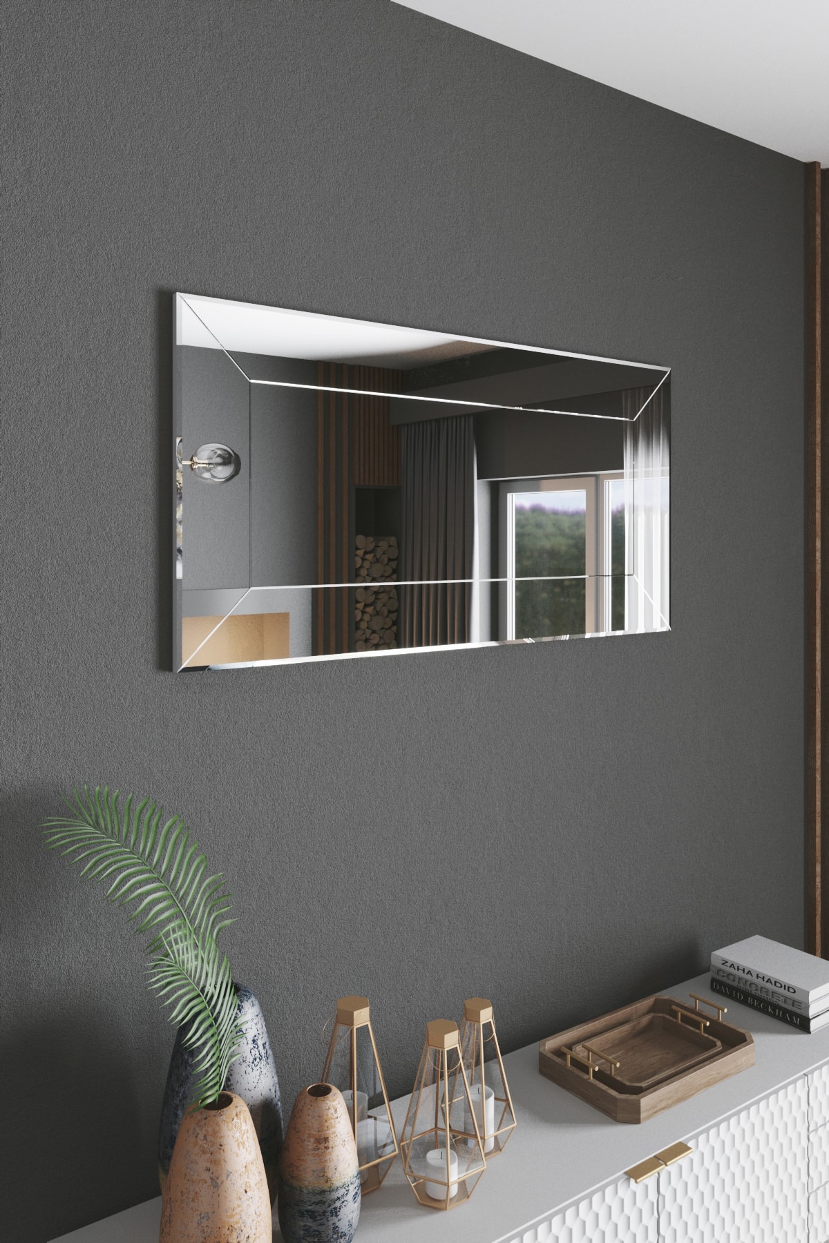 Mirrorline Dekoratif Konsol Ve Boy Aynası 140x70 Cm