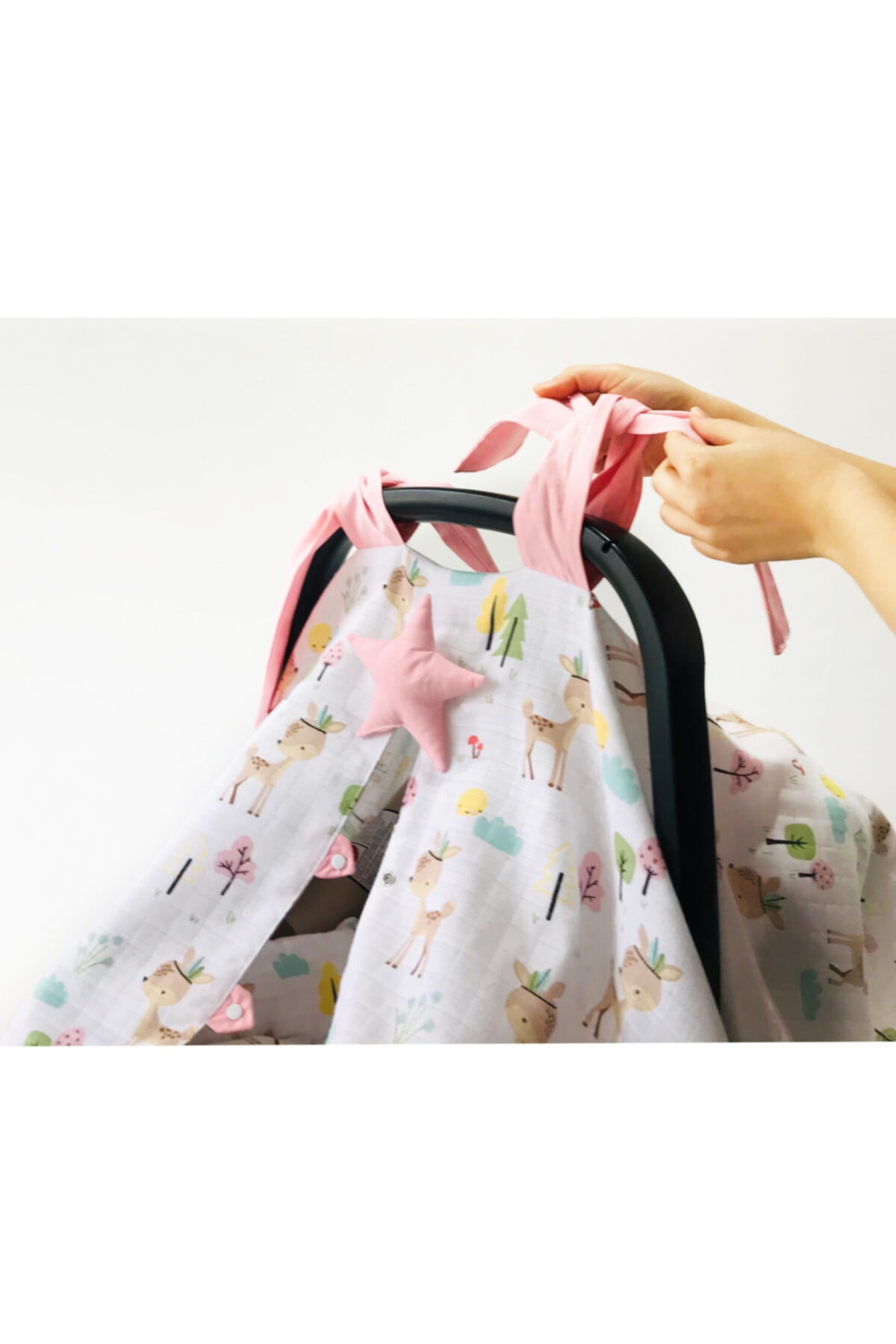 Atölye Eda Exclusive Müslin puset Örtüsü Minderi Kese 3 Parça fotoğrafı 3 (önizleme)