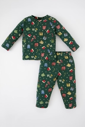 DeFacto Erkek Bebek Baskılı Uzun Kollu Pijama Takım
