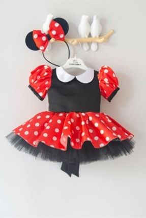Kırmızı Minnie Mouse Bebek Konsept Doğumgünü Elbise CRT2008.KIR