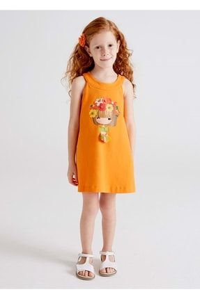 Turuncu Kız Çocuk Elbise 22YUGKZ00112-019