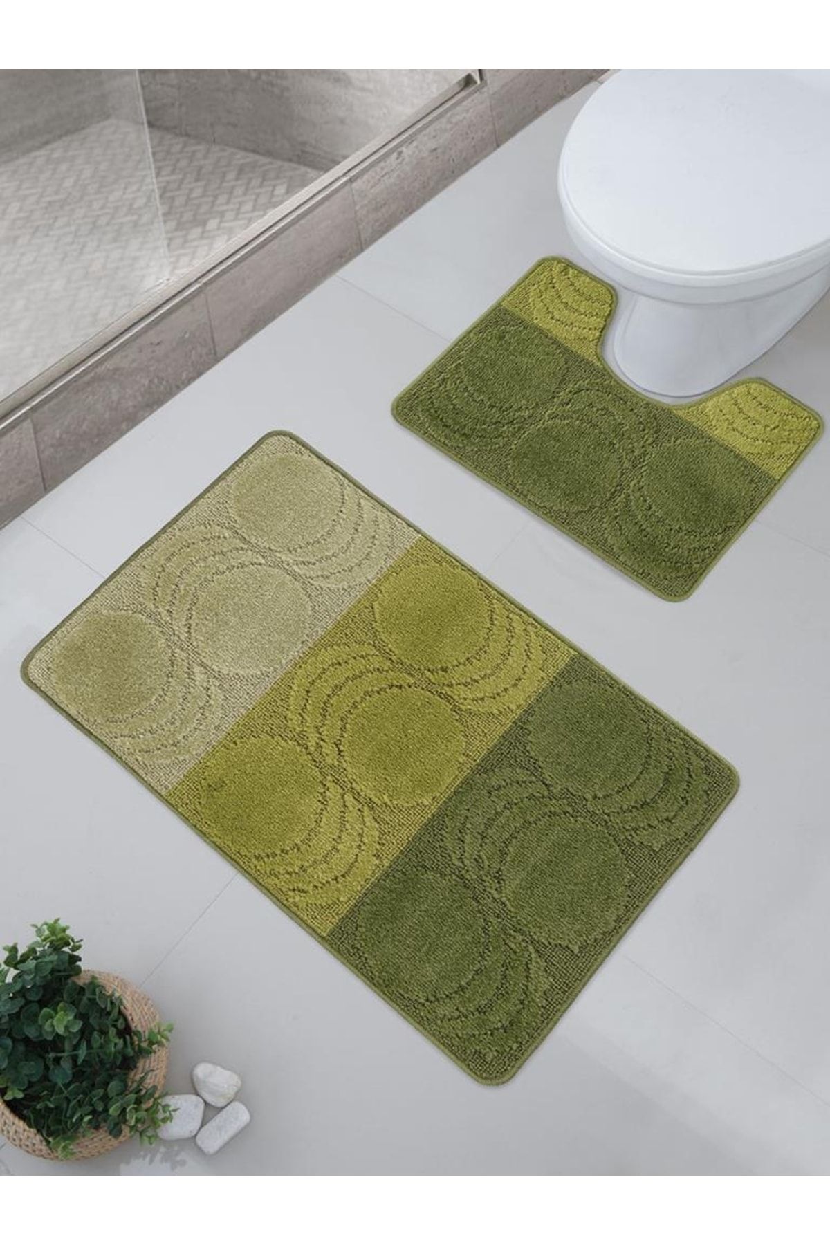 Karna Home Silver Maldiv 2li Kaydırmaz Taban Paspas Seti 40x50 - 50x80 cm